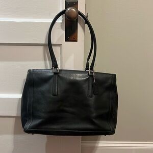 Coach C2S 9426 large black leather tote